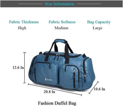 Vesonny Sports Bag - Travel, Duffel, Gym - Green - Multiple Pockets - Brand New - £30.62 GBP
