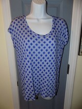 Michael Kors Blue &amp; White Cap Sleeve Size S Women&#39;s EUC - £32.09 GBP