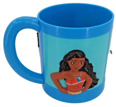 Disney Moana Ringling Bros Barnum and Bailey Plastic 3D Embossed Blue Cup Mug - £12.74 GBP