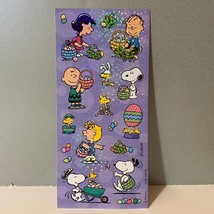 Vintage Hallmark Snoopy Easter Shiny Sticker Sheet - $4.99
