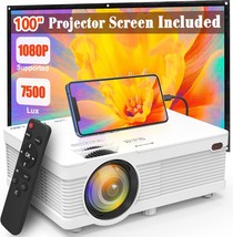 2022 Updated Video Projector With Wifi And Bluetooth, Full Hd 1080P, And... - $77.97