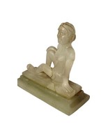 Chinese Hand-Carved Natural Hetian Jade Sculpture  - $169.72 CAD