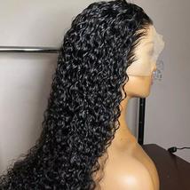Wet look curly human hair 13x4 lace front wig for women 28 inch curly wig - $290.00+