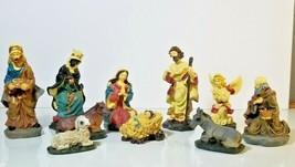 Holiday Village 10 Piece Hand Painted 6&quot; Nativity Set Christmas Hand Cra... - $24.74