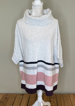 ann Taylor factory women’s turtleneck stripe Ribbed sweater Size XS Grey P1 - £10.79 GBP
