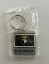 U.S. Army 101st AirBorne Flag Military Key Chain 2 Sided 1 1/2" Plastic Key Ring - £3.86 GBP