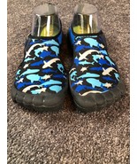 Newtz Five Finger Barefoot Water Shoes Kids Size 6 Blue Shark Print Wate... - £7.46 GBP