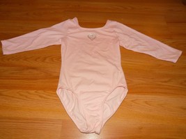 Size Medium Just Imagine Solid Pink 3/4 Sleeve Dance Gymnastics Leotard ... - $14.00