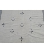 RAMI | Organic Cotton by Wool Throw | White with Indigo - $4,557.64 MXN