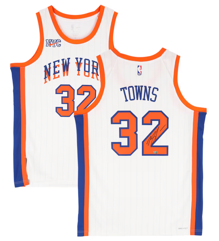 Karl-Anthony Towns Autographed Knicks Nike 2024-25 City Edition Jersey F... - $495.00