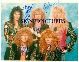 Whitesnake Band ALL5 Signed Autograph 8x10 Rp Photo Steve Vai Coverdale Sarzo + - £15.65 GBP
