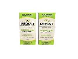Lastacaft Once Daily Relief Eye Drops Allergy Itch 0.17 fl oz (5 mL), 2 ... - $26.72
