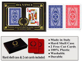 DA VINCI Ruote 100% Plastic Playing Cards - Poker Size Regular Index - £13.42 GBP