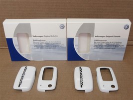 2 OEM 2012-2020 Volkswagen VW Beetle Bug Key FOB Cover Skin White &amp; Blac... - $19.79