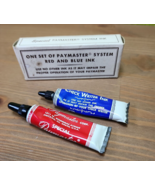 VTG 1950s Special PayMaster System Check Writer Red &amp; Blue Ink One Set E... - £93.56 GBP