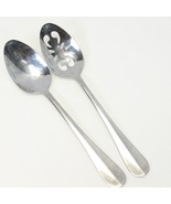Pfaltzgraff Legacy Serving Spoons 8-3/4&quot; Solid and Slotted Stainless  Lo... - $11.94 CAD