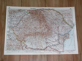 1937 Original Vintage Map Of Romania Moldova / Transylvania - £21.49 GBP