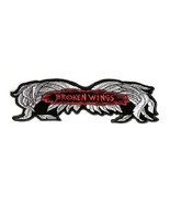 BROKEN WINGS 5&quot; x 1.75&quot; iron on patch (2951) Biker Vest Patch (G33) - £8.25 GBP