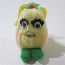 Del Monte Yumkins Pear Christmas Ornament Plush With Googly Eyes Vintage 90s - £11.44 GBP