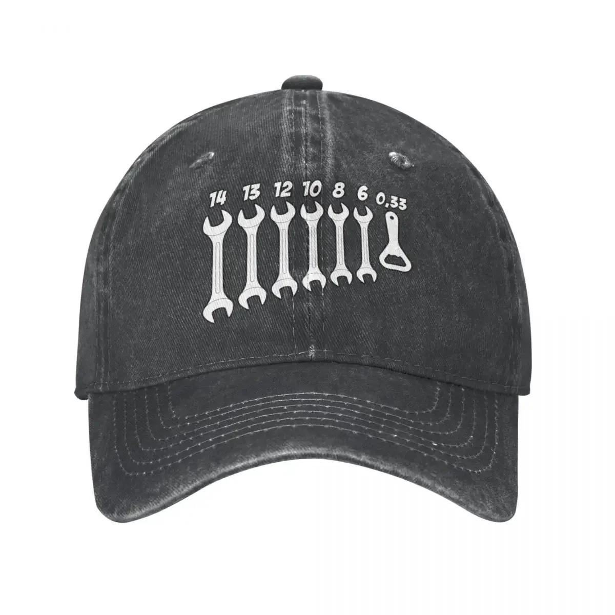 Casual Washed Screw Wrench Opener Mechanic Baseball Cap Women Cowboy Hats - £11.27 GBP+