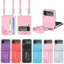 For Samsung Galaxy Z Flip4 Flip3 5G Leather Wallet Flip back Case Cover  - £51.43 GBP