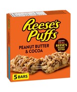 4 X Reese’s Puffs Peanut Butter &amp; Cocoa Cereal Bars 120g Each - Free Shi... - £26.65 GBP