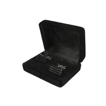 Men J.Valintin Cufflinks by Vitorofolo for French Cuff Shirt V35-34 Black Silver image 3