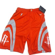 Nike NBA Houston Rockets Athletic Basketball Shorts Youth Size L 14/16 Red Gray - £30.82 GBP