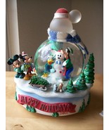 Disney 2001 Happy Holidays Animated and Musical Snowglobe  - £78.79 GBP
