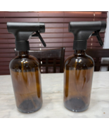 2 Glass Spray Bottles  16.9 fl oz  Amber NEW - $503.81 MXN