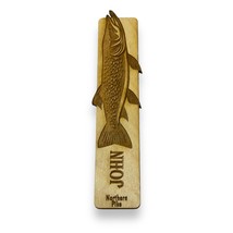 Bookmark - PERSONALIZED Northern Pike Fish - Birch wood - £9.24 GBP