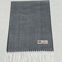 Fast Men 100%Cashmere Scarf Herring Bone Twill Silver White Made in England#oct9 - £13.51 GBP