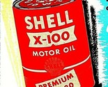 Vtg 1954 Shell X-100 Motor Oil Ink Blotter Calendar Card Unused - $13.32