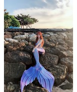 2018 NEW Blue Swimmable Mermaid Tail for Kids Women with Monofin,Mermaid... - £79.91 GBP