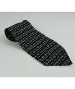 John Henry Silver &amp; Black Tie With Diamonds Design - $20.28 CAD