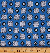 Cotton Cub Scouts Boy Scouts Bobcats Paws Blue Fabric Print by the Yard D576.35 - £9.41 GBP