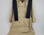 LONDON FOG Maincoat Trench Coat Size 10 with Flannel Lining &amp; Scarf - £31.06 GBP