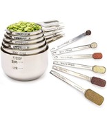 Measuring Cups And Spoons Set Of 12, 304 Premium Stainless Steel, Stacka... - $57.99