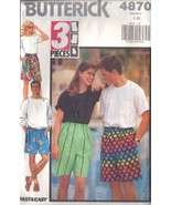 Butterick pattern 4870 Size LARGE UNISEX SHORTS - $3.00