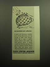 1958 Saks Fifth Avenue Change Purse Ad - Our jeweled coin collector - $18.49