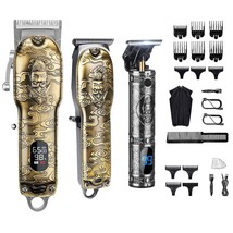 Haircut Clippers and Trimmers Set of 3, Suttik Cordless Ornate Hair, Gold - £68.72 GBP