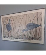 Original Dan Goad lithograph print in frame signed 33.5 x 20.5 with frame - $117.81