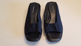 Amanda Smith Women&#39;s Size 8 Slide Sandals Slip On Mules Shoes Black - £11.69 GBP