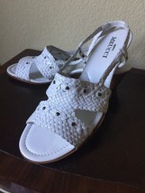 Sesto Meucci Shoes Size: 10.5 M (Us) (Uk 8) New Ship Free White Leather Italy - £155.67 GBP