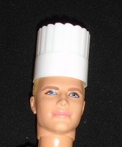 Barbie doll Ken chef hat accessory tall white restaurant hotel culinary ... - $9.99