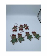 7 Gingerbread Christmas Ornaments Resin 3 1/2" - €8,51 EUR