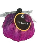 Mesh LED Pumpkin Lantern Halloween Purple On/Off Switch. 7” - £13.65 GBP