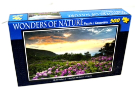Sealed Cardinal Games 500 Pieces Wonders of Nature Flowers Sunset Jigsaw Puzzle - $7.50