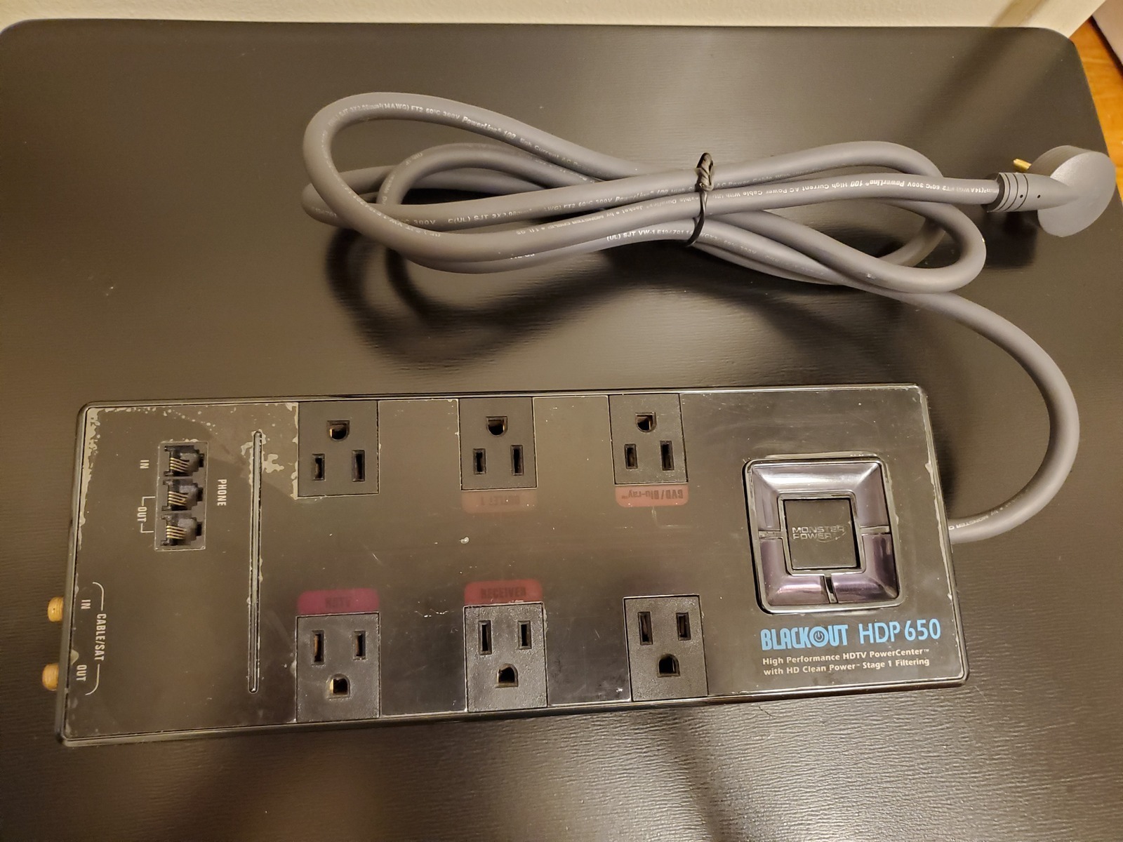 Monster Power MP HDP 650 Advanced Surge Protector - 8 Outlets - 3240 Joules - $40.00