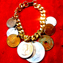 VERY OLD Vintage Gold Coin Braclet - $56.90 CAD